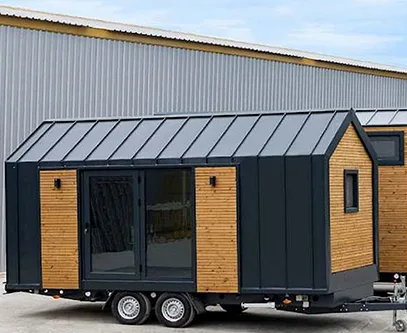 Tiny house op Intermetal onderstel
