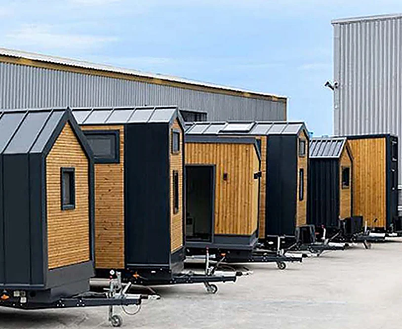 Tiny house op verrijdbaar stalen onderstel